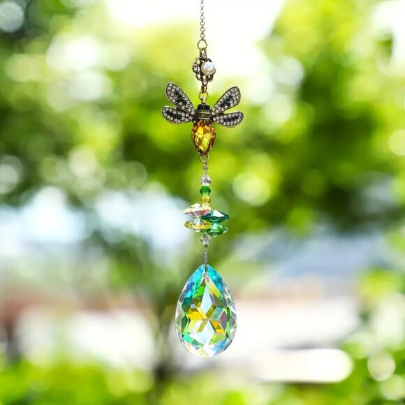 Art Deco Style Crystal Suncatchers - Butterfly, Bee, Humming Bird- Pendant Prism - Picture 6 of 12